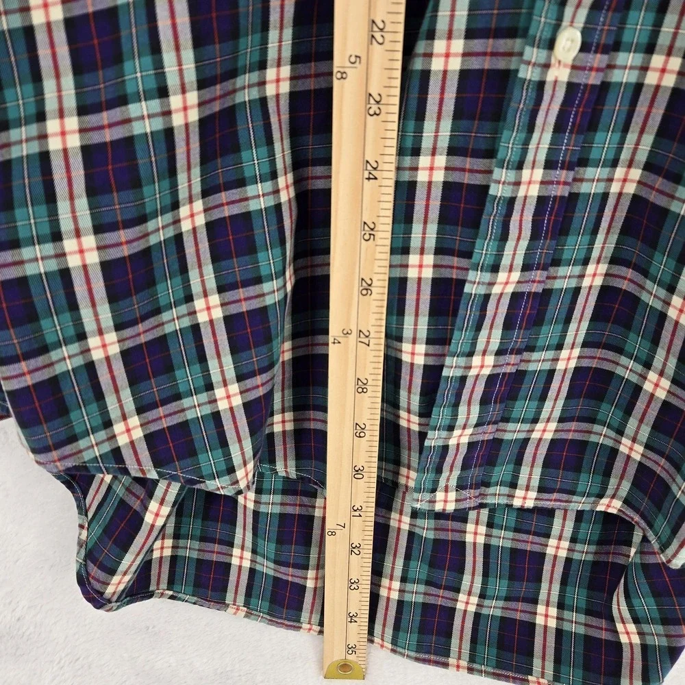 Ralph Lauren Shirt Mens Large Multicolor Plaid Blake Button Down‎ Cotton Casual